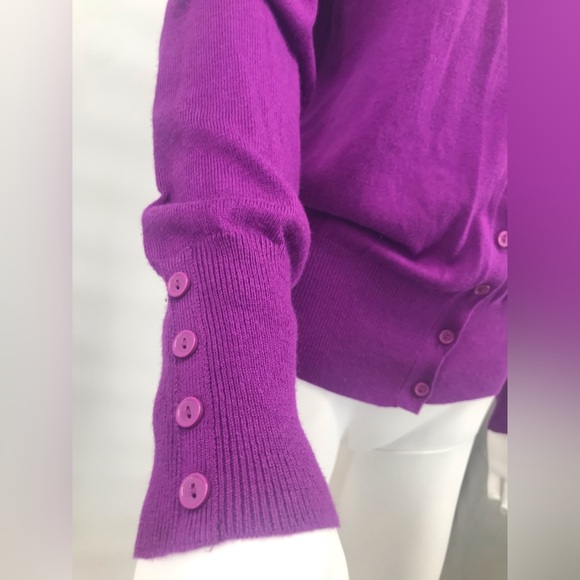 🌸3 for $20 Worthington Fuchsia Button Front Cardigan - Picture 4 of 9